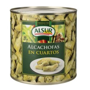 Alcachofas cuartos lata 3 kgr