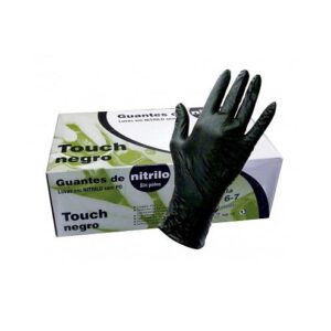 Guantes nitrilo negro M 100 unid