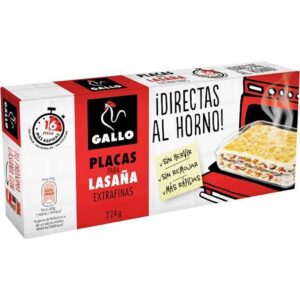 Placas de lasagña gallo precocida 224 gr