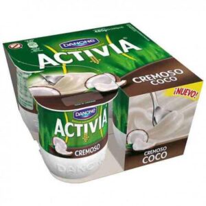 danone activia  coco 4 unid