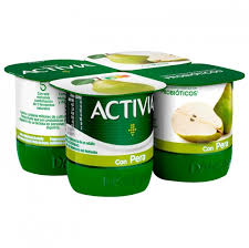 danone activia pera con trozos 4 unid