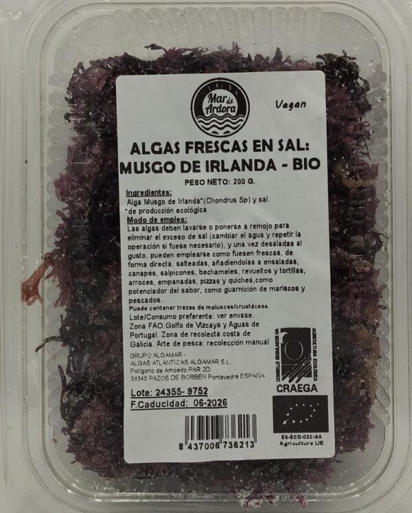 Algas MUSGO de mar frescas salazon 200 gr