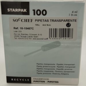 Pipetas transparentes 4 ml  100 unid