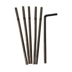 Cañitas negras 250 unid papel negro  6mm 