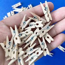 Mini pinzas madera 2 5cm  100 unid