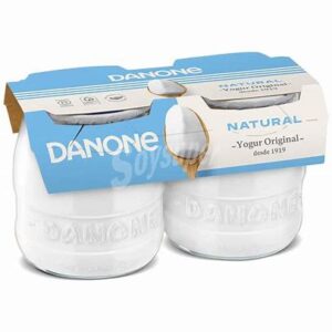 Yoghores Danone blanco cristal 2 unid
