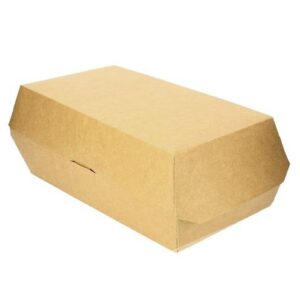 Envase carton kraft Hamburguesa grande 50 unid